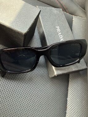 Prada Black Rectangular Women’s Sunglasses